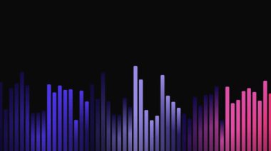 Siyah Arkaplanda Soyut Gradyan Çubukları