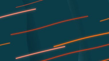 Teal ve Orange Çizgileri ile Modern Soyut Arkaplan