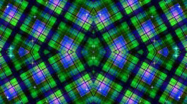 Yıldız patlamalı Kaleydoskopik Ekoseli Desen