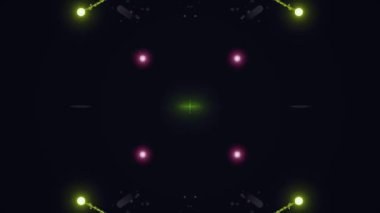 Çember ve Çizgilerle Soyut Karanlık Geometrik Desen