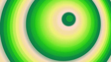 Soyut Yeşil ve Sarı Konsantrik Çemberler
