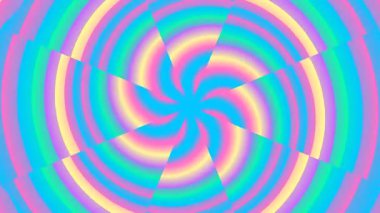 Geometrik Şekiller ve Karanlık Arkaplan ile Soyut Simetrik Tasarım