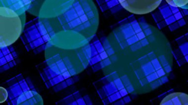 Geometrik Şekiller ve Karanlık Arkaplan ile Soyut Simetrik Tasarım