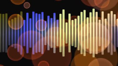 Bokeh Efektleri ile Soyut Ses Spektrumu Görselleştirmesi