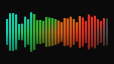 Siyah Arkaplanda Soyut Renkli Eşitleyici Çubukları