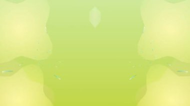 Açık Küre ve Geometrik Şekillere sahip Soyut Yeşil ve Sarı Gradyan