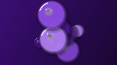 Soyut Mor Baloncuklar Çizimi