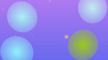 Gradyan Arkaplan Üzerine Soyut Küreler