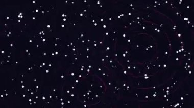 Beyaz Noktalı ve Mor Çizgili Soyut Karanlık Arkaplan