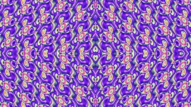 Mor ve Şeftali 'de soyut Kaleydoskop Deseni