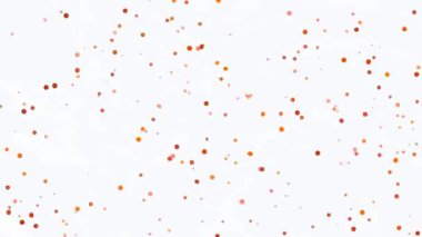 Beyaz Girdaplardaki Soyut Turuncu Noktalar