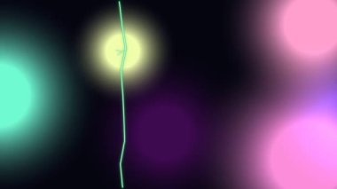 Karanlık Arkaplanda Soyut Parlayan Küreler