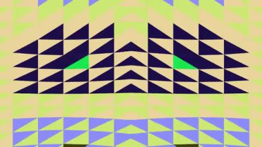 Simetrik Tasarımda Soyut Geometrik Üçgen Deseni