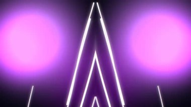 Neon Çizgileri Arkaplanı ile Soyut Mor Gradyan