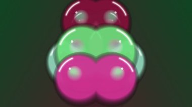 Neon Çizgisi ile Soyut Moleküler Yapı