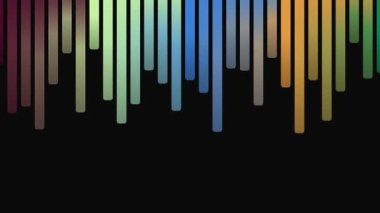 Siyah Arkaplanda Soyut Renkli Gradyan Çizgileri