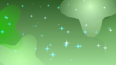 Parlak Yıldızlı Soyut Yeşil Gradyan Arkaplanı