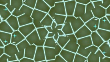 Parlak Çizgiler ve Yıldız Aksanları ile Soyut Geometrik Arkaplan