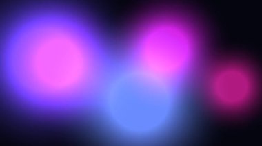 Karanlık Arkaplanda Soyut Parlayan Küreler