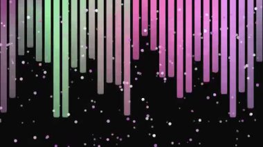 Siyah Arkaplanda Dağılmış Noktalarla Soyut Gradyan Çizgileri