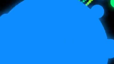 Siyah Arkaplanda Soyut Yeşil ve Mavi Kabarcıklar