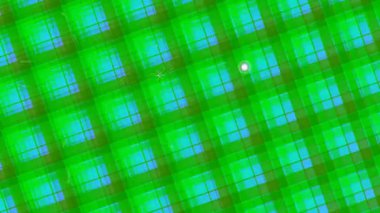 Aydınlık Efektli Soyut Yeşil ve Mavi Ekoseli Desen