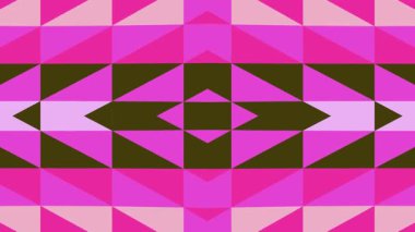 Pembe ve Yeşil Zeytinli Geometrik Üçgen Deseni