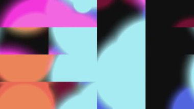 Çemberler ve Dikdörtgenlerle Soyut Geometrik Gradyan