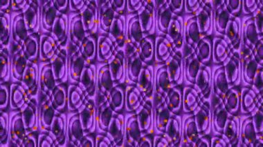 Turuncu Noktalı Soyut Mor Desen