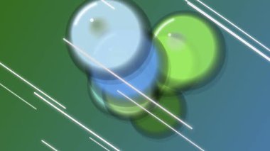 Abstract Spheres with Light Streaks on Gradient Background