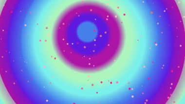 Pembe Noktalı Renkli Konsantrik Çemberler Soyut Arkaplan