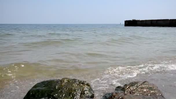 Plaża nad Morzem Czarnym — Wideo stockowe