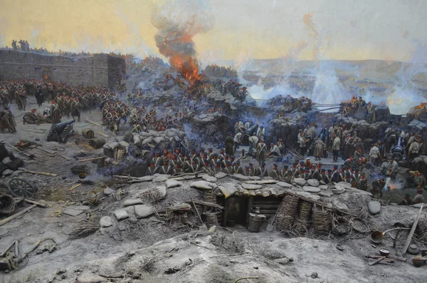 Crimea, Sevastopol - Mayıs 16.2012: Malahov tepede 6 Haziran 1855 savaş. Bu günde 75000th Rus ordusunun başarılı bir şekilde 173,000th Anglo Askerlerine Saldırı püskürtüldü