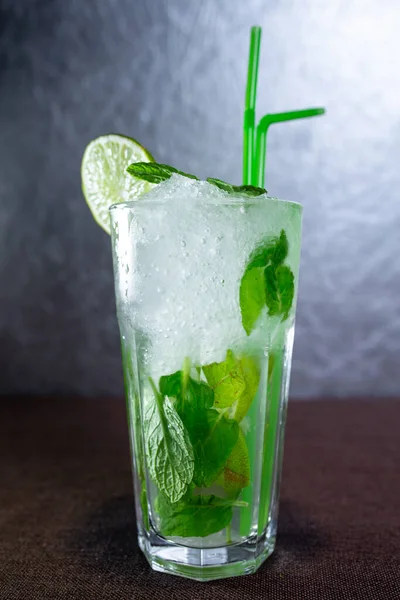 Mahito Ice Mint Lime Refreshing Drink — Stock Photo, Image