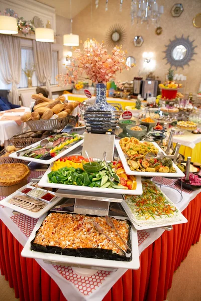 Area Con Frutta Fresca Buffet Nel Ristorante — Foto Stock