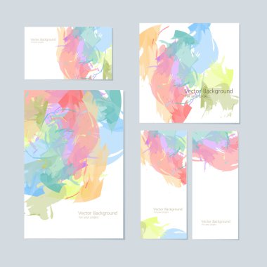 Renkli vektör arka plan kümesi 