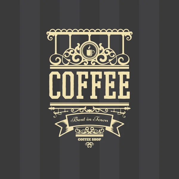 Stylish coffee badge — Stock Vector