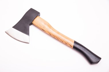 Small hand axe with wooden black handle  clipart