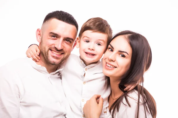 Mutlu bir aile: Anne, baba ve oğul — Stok fotoğraf