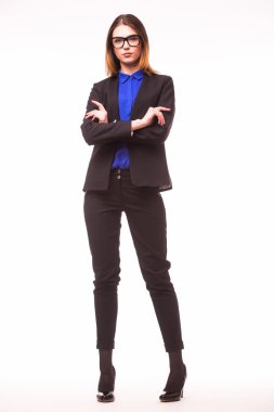 İş kadını gülümsüyor