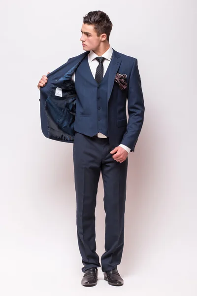 Young handsome man wearing suit — Stock Photo, Image