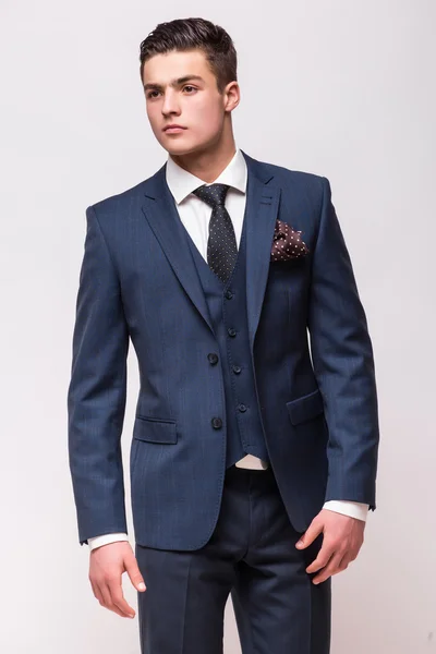 Young handsome man wearing suit — Stock Photo, Image