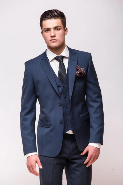 Young handsome man wearing suit — Stock Photo, Image