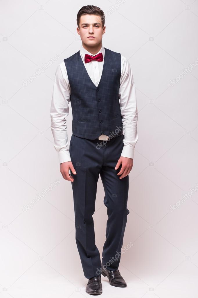 young handsome man wearing suit 