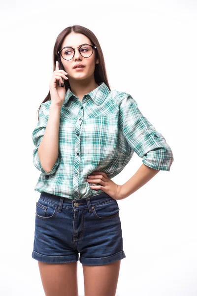 Vrouw aan de telefoon. — Stockfoto