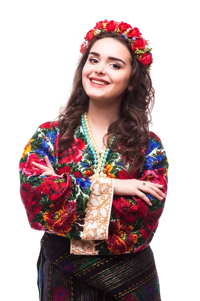 Vrouw in Oekraïne nationale jurk — Stockfoto