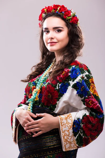 Woman in ukraine national dress Stock Image