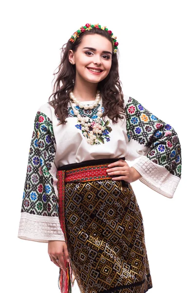 Donna in ucraina vestito nazionale — Foto Stock