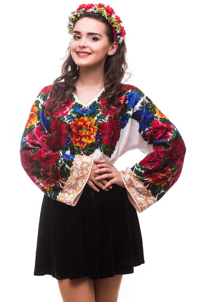 Жінка в Україні національних костюмах — стокове фото
