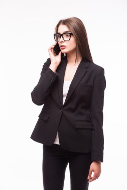 Telefonda konuşan kadın.